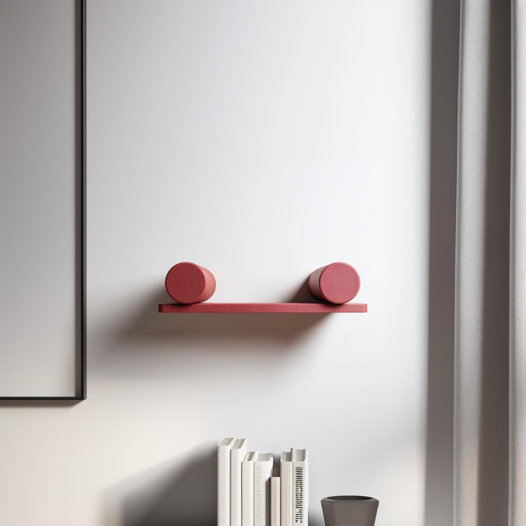 3D Printed Reversible Floating Wall Shelf, Minimalist Modular Display Ledge, Modern Dual Sided Decor, Versatile Aesthetic Organizer