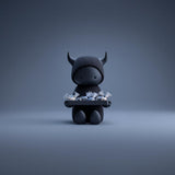 3D Printed Cute Shadow Demon Candy Dish, Horned Devil Figurine Tray, Dark Fantasy Desktop Key Holder, Spooky Snack Bowl, Desk Organizer