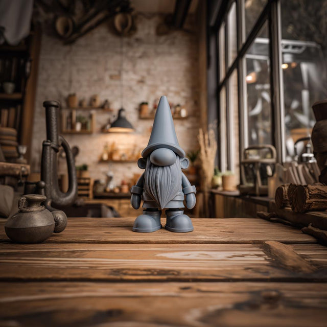 3D Printed Cute Gnome Figurine, Nordic Tomte Statue, Minimalist Scandinavian Tabletop Decor, Whimsical Shelf Accents, Fantasy Character