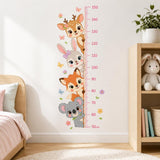 Kids Height Chart Wall Decal | Woodland Animals Growth Chart Sticker | Nursery Wall Decor | Deer Bunny Fox Koala Measuring Chart | Kids Room