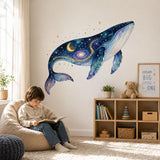 Celestial Whale Wall Decal | Galaxy Whale Wall Sticker | Cosmic Nursery Decor | Starry Whale Wall Art | Moon & Constellation Wall Decoration