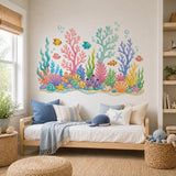 Coral Reef Wall Decal | Under the Sea Wall Sticker | Ocean Nursery Decor | Kids Room Sea Life Wall Art | Colorful Underwater Wall Decoration