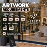 Custom Storefront Window Decal | Shop Logo & Retail Branding | Without Background | Printed Vinyl