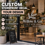 Custom Storefront Window Decal | Shop Logo & Retail Branding | Without Background | Printed Vinyl