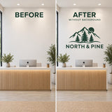 Custom Wall Vinyl Decal | Your Logo or Artwork | Without Background | Contour Cut