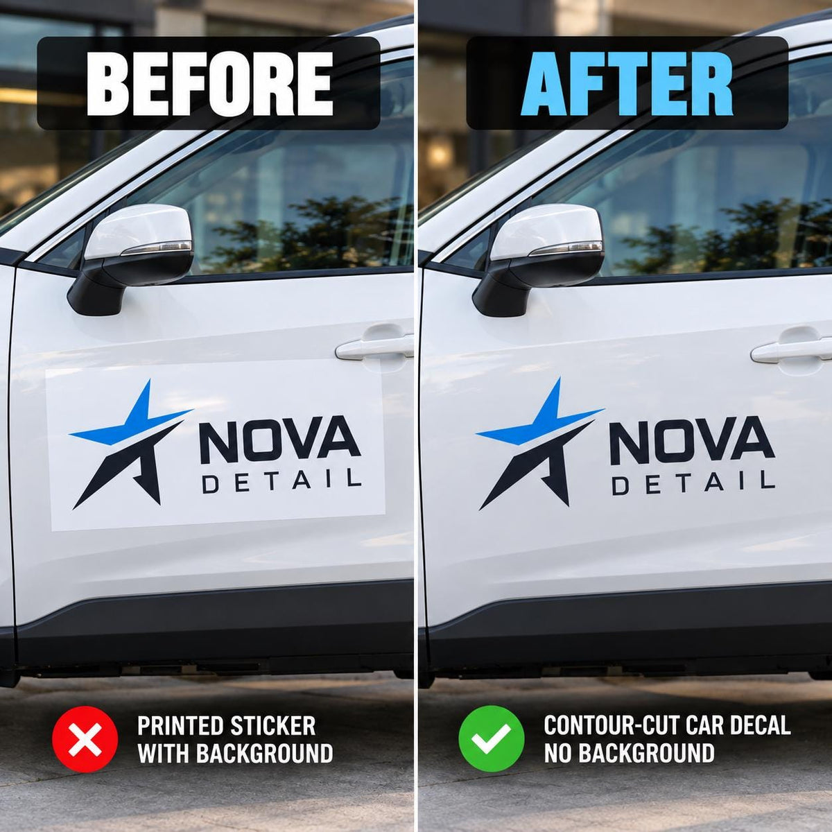 Custom Car Vinyl Decal | Vehicle Logo or Artwork | Without Background | Printed Branding Sticker