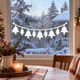 Christmas Bell and Holly Window Decal | White Vinyl Holiday Window Sticker | Minimalist Winter Decor | Festive Window Decor | Bell Garland