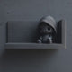3D Printed Grim Hood Buddy Shelf | Dark Fantasy Floating Ledge Display | Cute Gothic Room Decor Accent for Cozy Bedroom Gaming Room Office