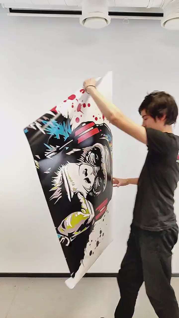 Wise Contemplative Ape with Tunes Wall Decal - Music