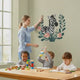 Boho Zebra Wall Decal | Floral Safari Nursery Decor