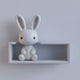 3D Printed Bunny Wall Shelf | Minimalist Kids Room Floating Ledge | Modern Nursery Decor Accent for Toys | Books | Small Everyday Items